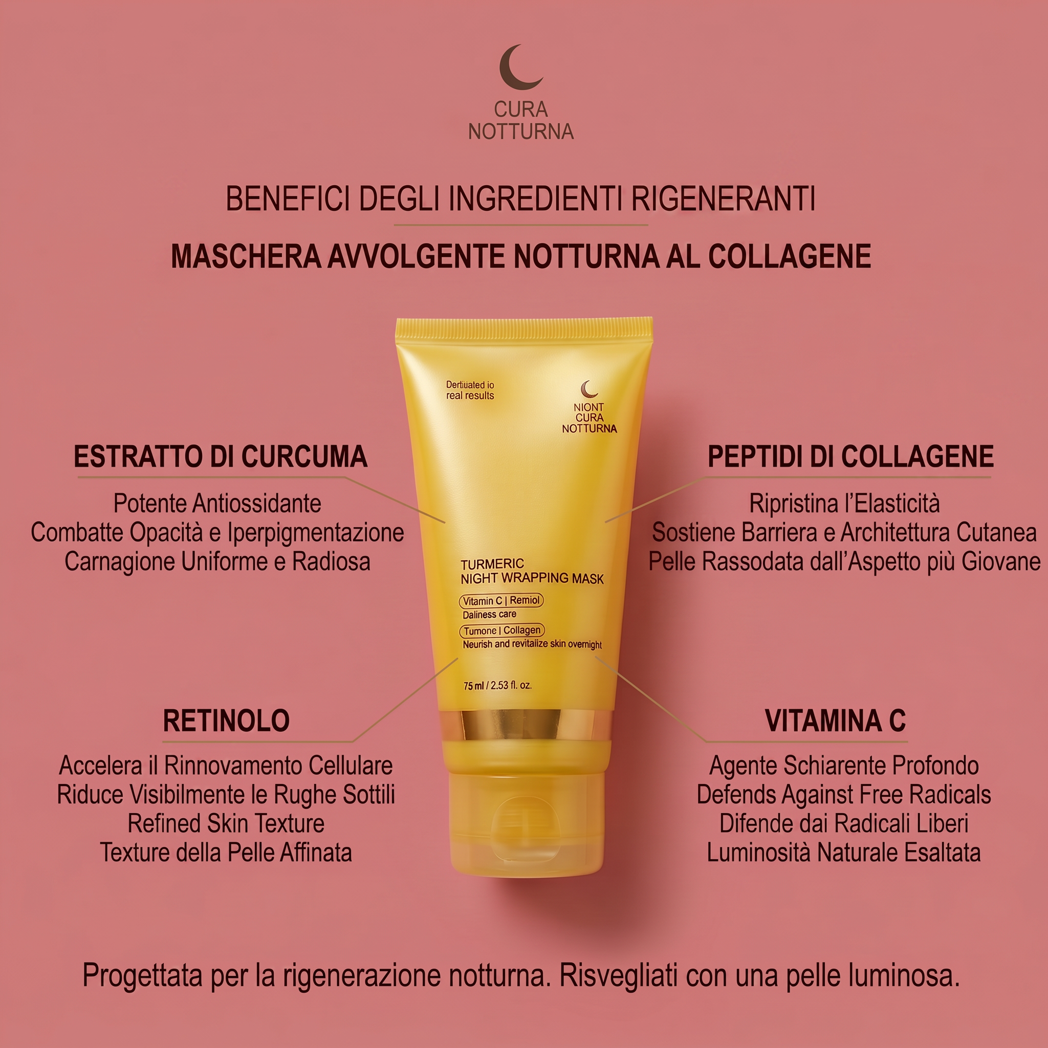 progettata per la rigenerazione notturna risvegliati con una pelle luminosa