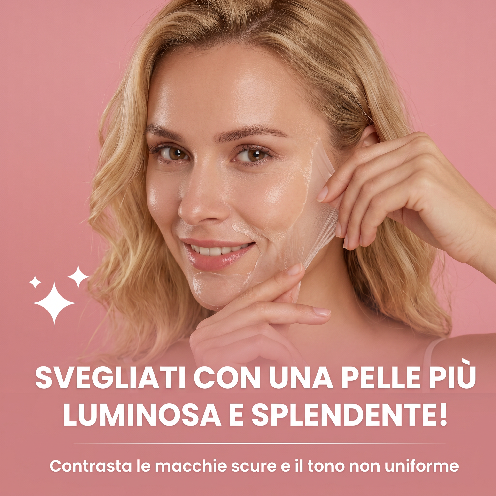 contrasta le macchie scure e il tono non uniforme